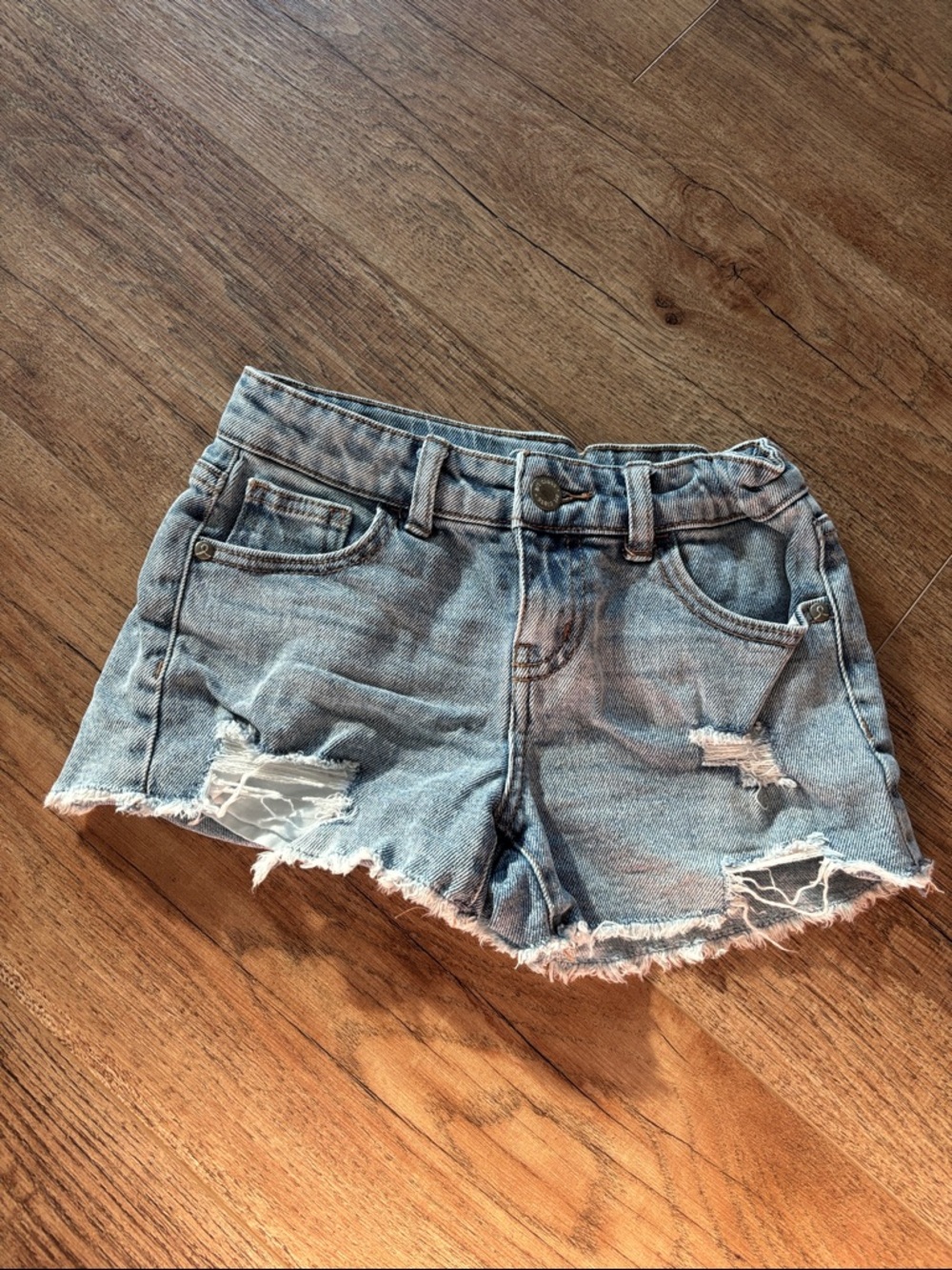 art class Light Blue Distressed Denim Shorts